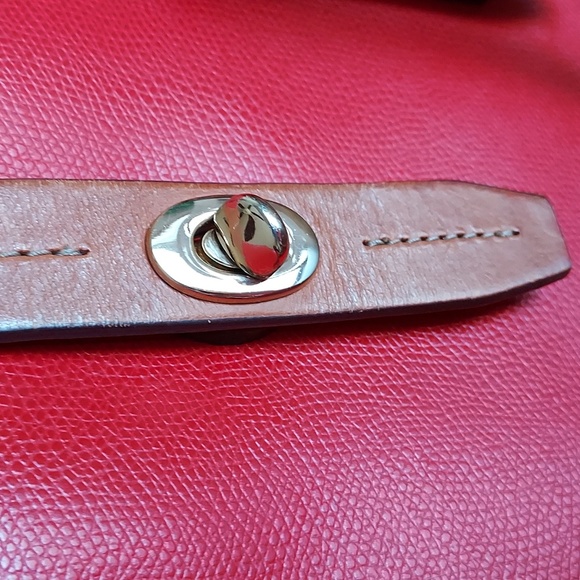 Dooney & Bourke Red Leather Satchel,  EUC - Picture 4 of 14